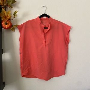 Hot coral Rafaela scrub top